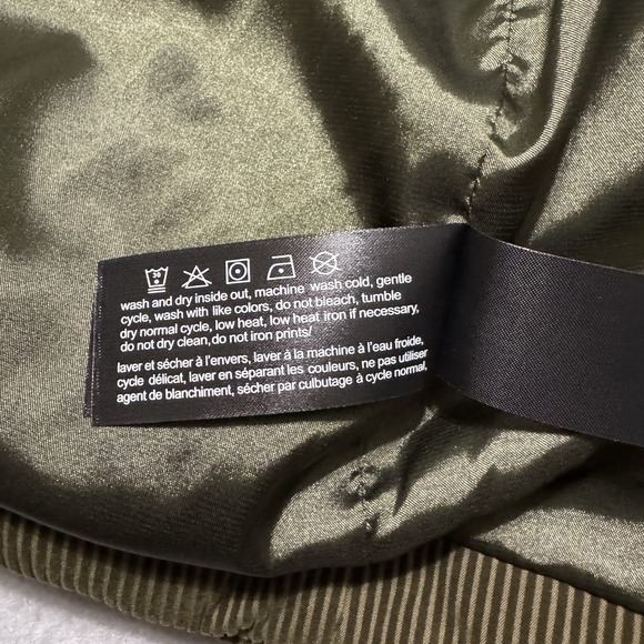 NWT VALABASAS Olive Puffer Jacket Men's M Hooded Streetwear Embroidered Logo - Picture 12 of 13